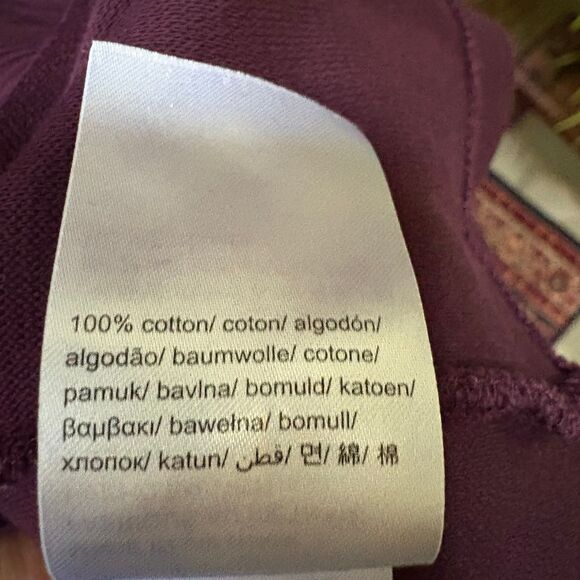 Men's Calvin Klein Eggplant Purple 1/4 Zip 100% Cotton Pullover Sweater size L - Picture 9 of 10